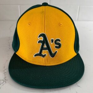 Oakland A's Hat Cap Youth Co Sports Green Yellow MLB